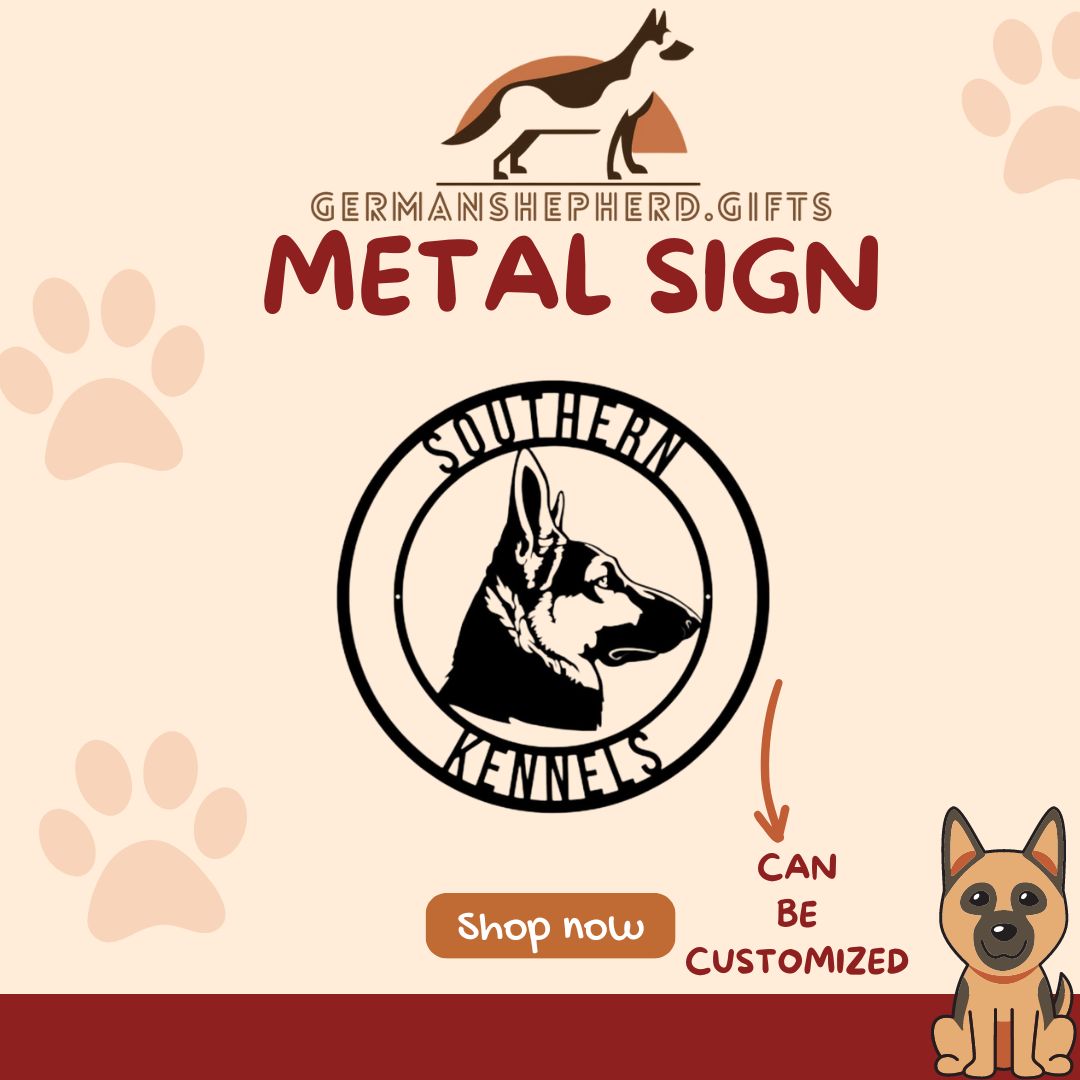 German Shepherd Metal Sign