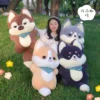 40 90cm Puppy Dog Plush Pillow Stuffed Kawaii Border Collie German Shepherd Corgi Husky Doll Kids 5 - German Shepherd Gifts